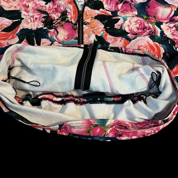 Lululemon Secret Garden Pink Floral Find Your Om Hoodie Jacket Size 8 RARE - Picture 6 of 13
